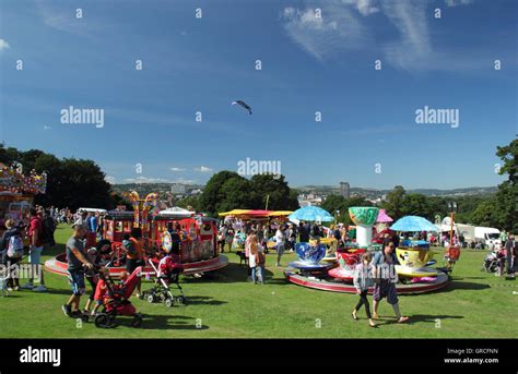 Sheffield Fayre In Full Swing At Norfolk Heritage Park Overlooking Sheffield City Centre South