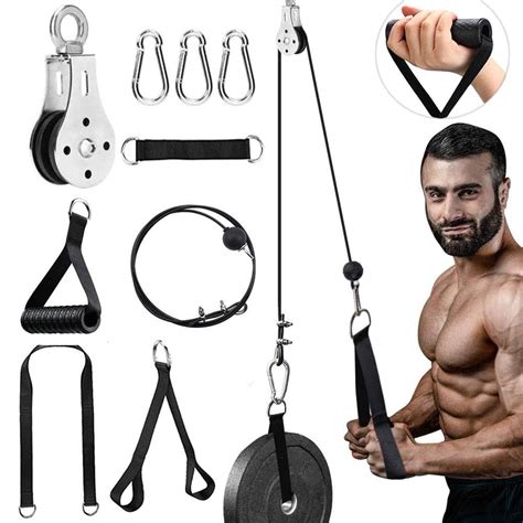 Buy Huet Fitness Cable Pulley System Home Gym Equipment Workout Accessories，diy Pulley Cable