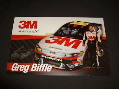 2012 GREG BIFFLE #16 3M NASCAR POSTCARD | eBay