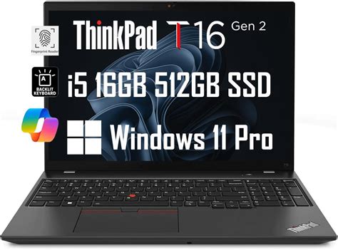 Lenovo Thinkpad T16 Gen 2 Business Laptop 16 Fhd Anti Glare Intel 10 Core I5