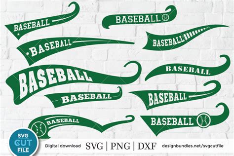 Baseball Swoosh Svg Bundle A Baseball Text Tail Swoosh Svg Svg Text