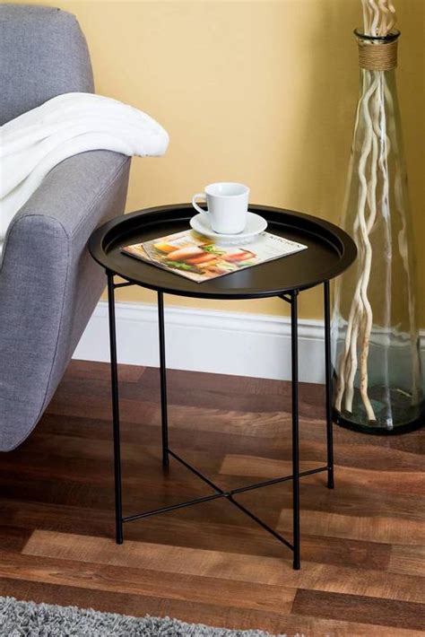 Mesa Plegable Negra Home Basics Deprati Tienda Online