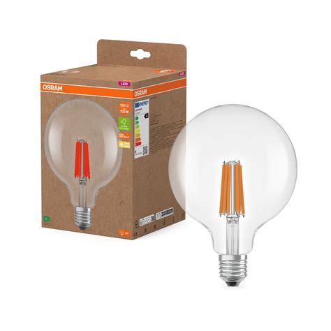 OSRAM LED Bulb Globe G125 E27 7 2W Filament LED Bulb 2 700K Lights Co Uk