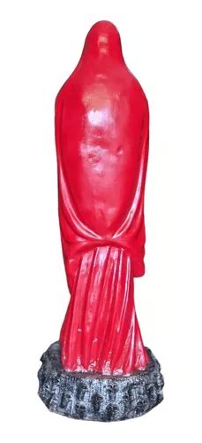 Figura Santa Muerte Roja 1 Metro De Altura Resina Veladora En Venta