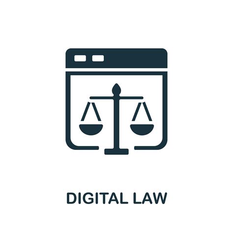 Digital Law icon. Simple line element Digital Law symbol for templates