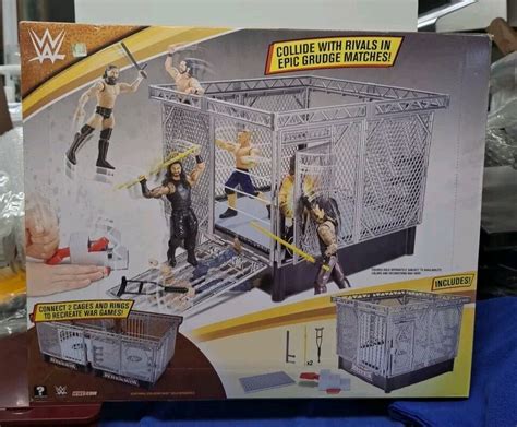 New Wwe Wrekkin Collision Cage Wwf Playset Hell In A Cell Wrestling