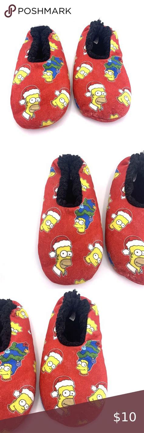 Simpsons Slipper Socks Christmas Fleece Th Century Fox Matt Groening