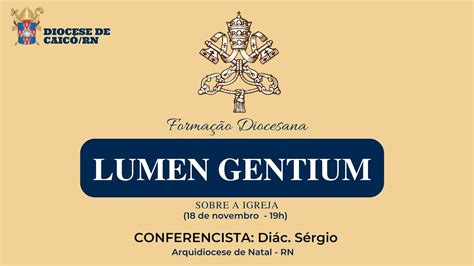 FormaÇÃo Diocesana Lumen Gentium Youtube