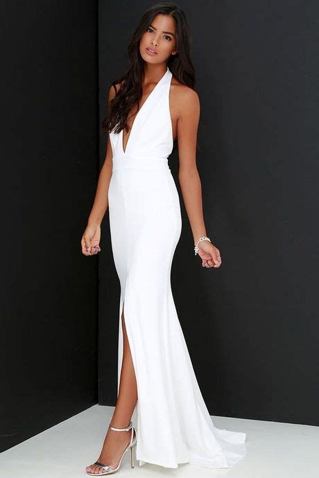 Robe Longue Fendue Blanche Beaut Et Mode