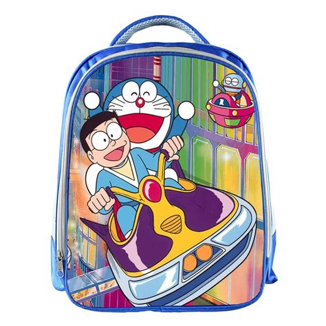 13 Inch Lovely Doraemon School Bags For Kindergarten Children Kids