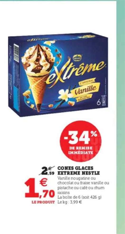 Promo Cônes Glacés Extrême Nestlé chez Super U iCatalogue fr