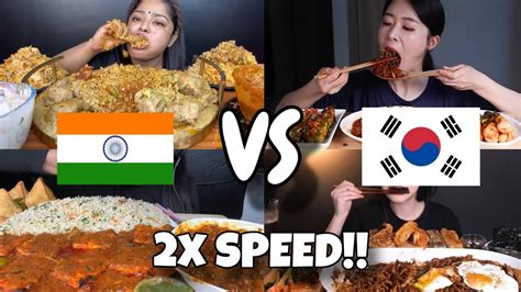 ASMR INDIAN Vs KOREAN Mukbangers Going Crazy Over Foods YouTube