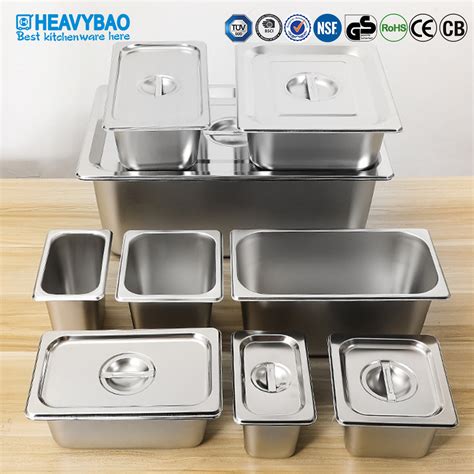 Heavybao Stainless Steel Ice Cream Pan Gn Container With Anti Jam Gn