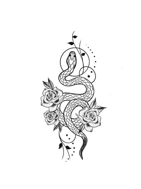 Snake And Rose Tattoo Drawing Drawing Word Searches