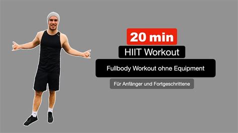 20 min HIIT Workout für Anfänger Fortgeschrittene Ganzkörperworkout