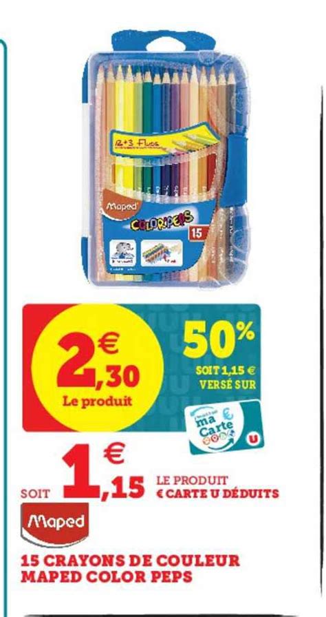 Promo Crayons De Couleurs Maped Color Peps Chez Hyper U Icatalogue Fr