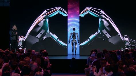 tesla ceo elon musk presents humanoid robot prototype optimus techpatio