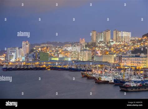 South Korea South Gyeongsang Province Busan Seo Gu District At Dusk