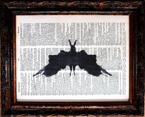 Rorschach Ink Blot 5 Art Print on Dictionary Book Page - Etsy