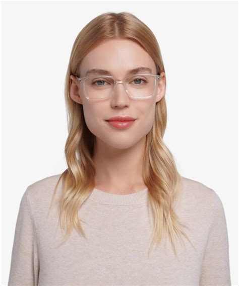 Haptic Rectangle Clear Full Rim Eyeglasses Eyebuydirect Canada