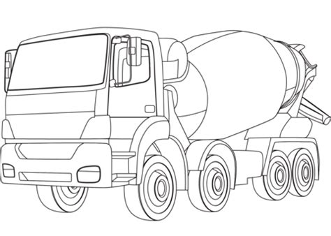 Cement Truck coloring page | Free Printable Coloring Pages