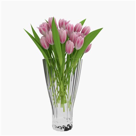 Tulipanes En Florero Modelo D Max Fbx Obj Free D