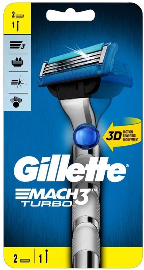 Gillette Mach3 Turbo Scheersysteem 2 Scheermesjes