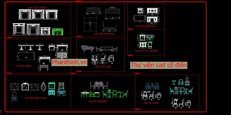 Thư Viện Cad Nội Thất Tổng Hợp Nhiều Bản Vẽ Cad Bàn Ghế Văn