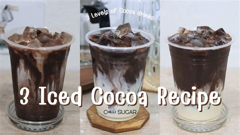 Aesthetic Drinks Iced Cocoa Recipes Iced Chocolate 3 Levels Of