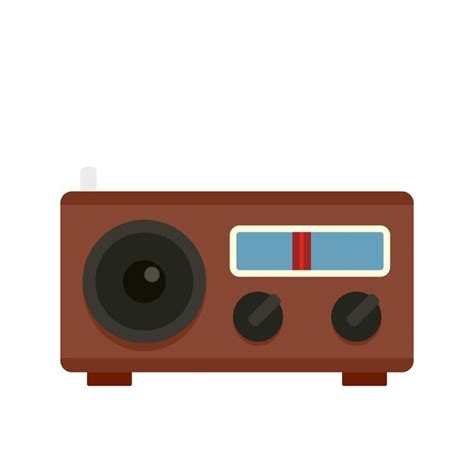 Icono de radio ilustración plana del icono de vector de radio aislado