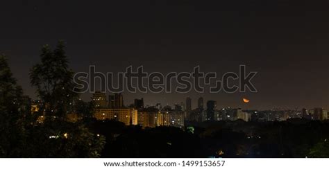 Sao Paulo Skyline Night Red Moon Stock Photo 1499153657 | Shutterstock