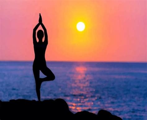 Yoga Sunset Silhouette