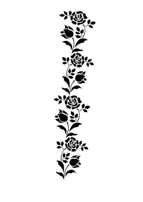 Floral Border Pattern Stencil - Etsy