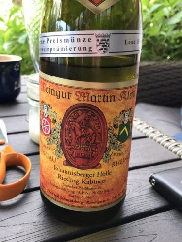 Weingut Martin Klein Johannisberger Hölle Riesling Kabinett Vivino US