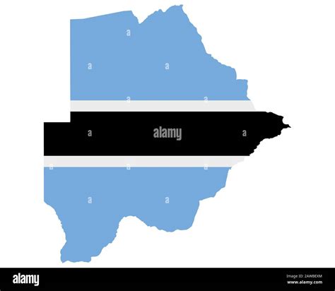 Flag in map of Botswana Stock Photo - Alamy