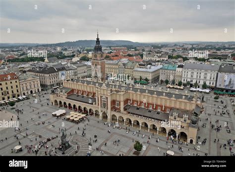 Krakow Main Market Square Aerial View Poland Stock Photo Alamy