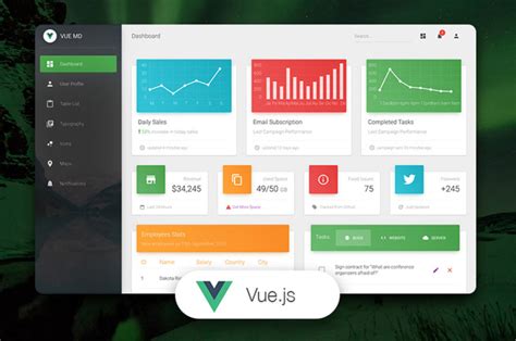 Vue Material Dashboard Made With Vuejs