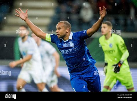 Gent Belgium Gent S Vadis Odjidja Ofoe Reacts During A