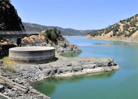 Lake Berryessa Aerial View Over Monticello Dam Stock Photo Image Of