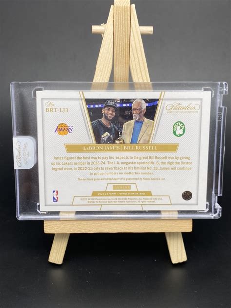 2022 23 Panini Flawless LeBron James ink 威手提 勒布朗詹姆斯 比尔拉塞尔 1 1编 1of1