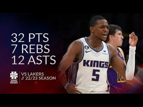 De Aaron Fox Pts Rebs Asts Vs Lakers Season Youtube