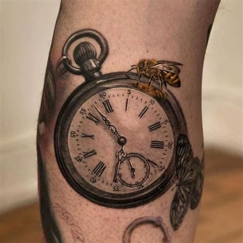 75 tatuagens de relógio de bolso antigo impressionante para sua