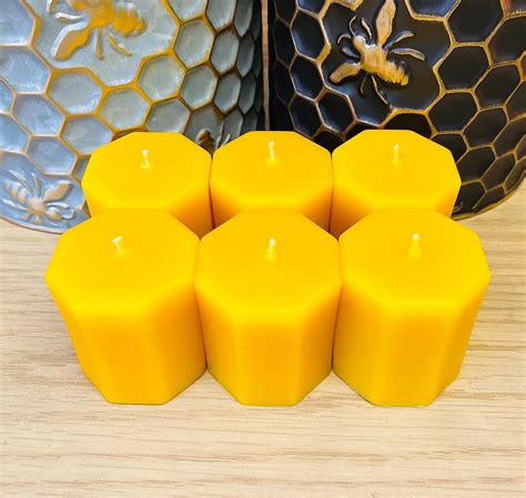 Velas Votivas Puras De Cera De Abeja Velas Votivas Etsy M Xico