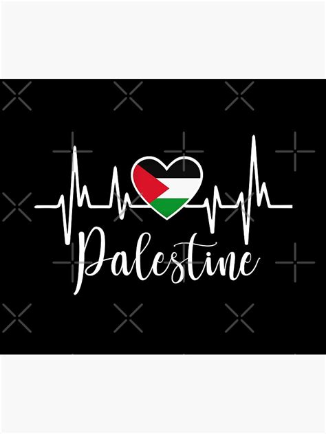 "heart Flag Of Palestine - Gift For Palestinian From Palestine ...