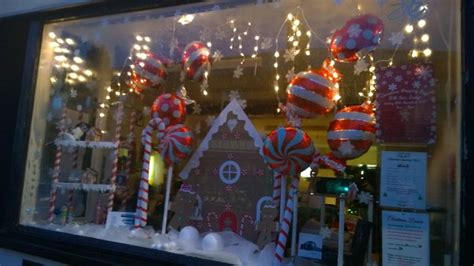 Whimsical Gingerbread House and Sweet Window Display