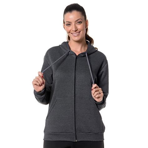 Moletom Feminino Com Capuz E Ziper - Moletom Feminino com Ziper Capuz Flanelado Forrado com Capuz | Shopee ...