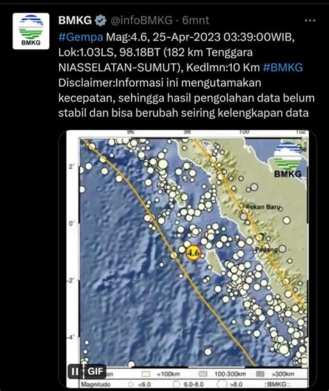 Gempa Bumi Mag Bmkg Keluarkan Peringatan Dini Tsunami Di Sumbar