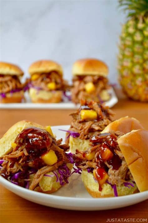 Slow Cooker Hawaiian Pulled Pork Just A Taste Crock Pot Pulled Pork Recipe Pork Crockpot