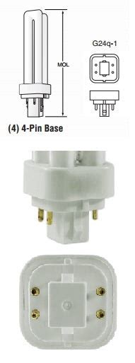 13 Watt G24q 1 Base Double Tube Cfl Case Of 100 Primelights