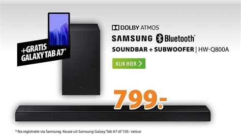 Samsung Soundbar Subwoofer Hw Q800a Aanbieding Bij Expert 1folders Nl